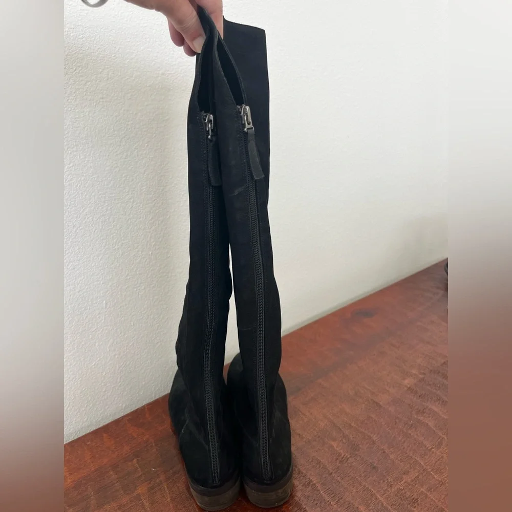 Sole Society Suede leather knee high Andie black boots goth cottagecore sz 8.5